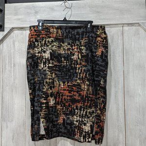 Lisette Stretch Pencil Skirt Multi Color Size 12